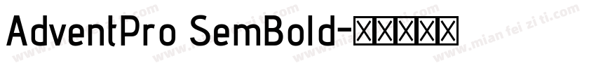 AdventPro SemBold字体转换